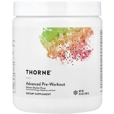 Thorne, Advanced Pre-Workout, Rainbow Sherbet, 10.4 oz (296 g) Thorne, Advanced Pre-Workout, Rainbow Sherbet, 10.4 oz (296 g)