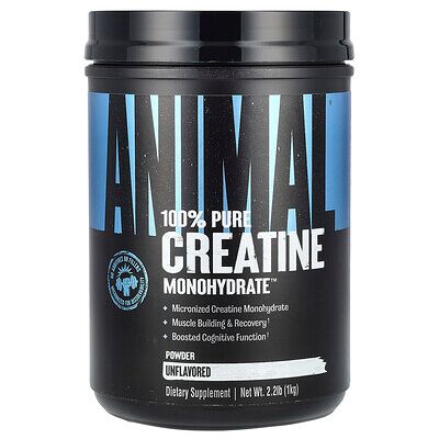 Animal, 100% Pure Creatine Monohydrate™ Powder, Unflavored, 2.2 lb (1 kg) Animal, 100% Pure Creatine Monohydrate™ Powder, Unflavored, 2.2 lb (1 kg)