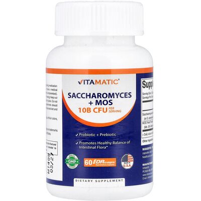 Vitamatic, Saccharomyces + MOS, 60 DRcaps® Hypromellose Capsules Vitamatic, Saccharomyces + MOS, 60 DRcaps® Hypromellose Capsules