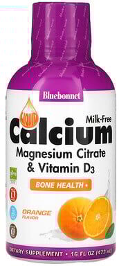 Bluebonnet Nutrition, Liquid Calcium Magnesium Citrate & Vitamin D3, Orange , 16 fl oz (473 ml)