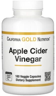 California Gold Nutrition, Apple Cider Vinegar, 180 Veggie Capsules (450 mg per Capsule)