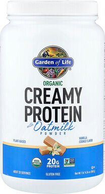 Garden of Life Organic Creamy Protein with Oatmilk Powder, Vanilla Cookie, 1 lb 14.34 oz (860 g)
