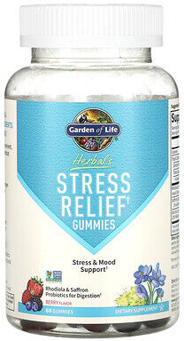 Garden of Life Herbals, Stress Relief Gummies, Berry, 60 Gummies