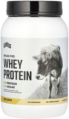 Levels, Grass Fed Whey Protein Powder, Vanilla Bean, 2 lb (907 g)