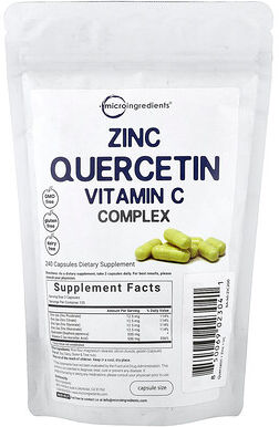 Micro Ingredients, Zinc Quercetin Vitamin C Complex, 240 Capsules