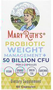 MaryRuth's, Probiotic Weight+ Management, 50 Billion CFU, 60 Capsules