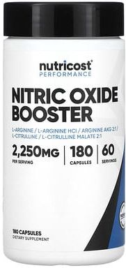 Nutricost, Performance, Nitric Oxide Booster, 180 Capsules