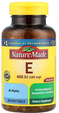Nature Made, Vitamin E , 180 mg (400 IU), 300 Softgels
