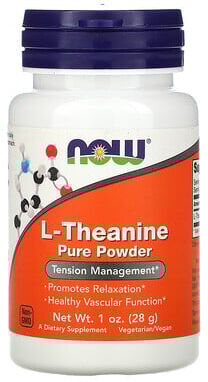 NOW Foods, L-Theanine Pure Powder, 1 oz (28 g)