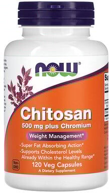 NOW Foods, Chitosan Plus Chromium, 500 mg, 120 Veg Capsules