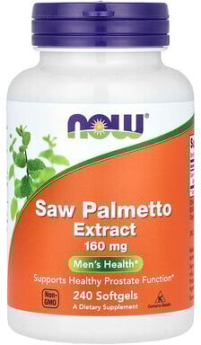 NOW Foods, Saw Palmetto Extract, Men's Health, 160 mg, 240 Softgels