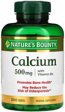 Nature's Bounty, Calcium with Vitamin D3, 500 mg, 300 Tablets