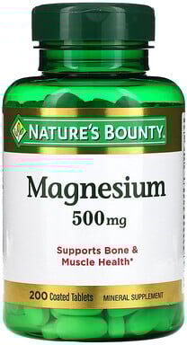 Nature's Bounty, Magnesium, 500 mg, 200 Coated Tablets