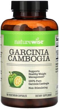 NatureWise, Garcinia Cambogia, 180 Vegetarian Capsules