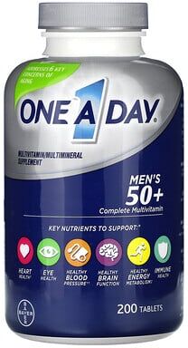 One-A-Day, Men's 50+, Complete Multivitamin, 200 tablets