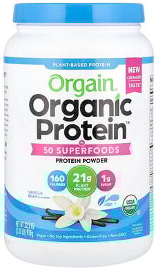 Orgain, Organic Protein™ + 50 Superfoods Powder, Vanilla Bean, 2.02 lb (918 g)
