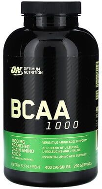 Optimum Nutrition, BCAA 1000, 400 Capsules (500 mg per Capsule)