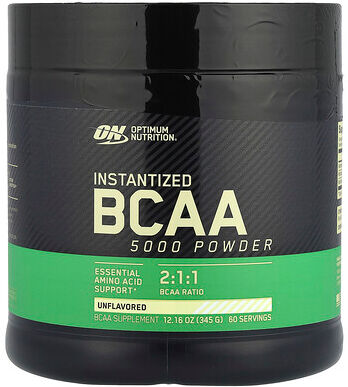 Optimum Nutrition, Instantized BCAA 5000 Powder, Unflavored, 12.16 oz (345 g)