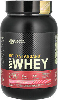 Optimum Nutrition, Gold Standard® 100% Whey, Delicious Strawberry, 2 lb (907 g)