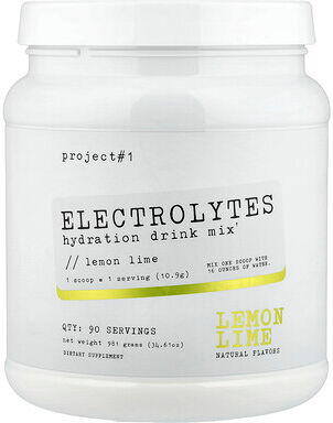 Pro-Ject 1 Nutrition, Electrolytes, Hydration Drink Mix, Lemon Lime, 34.61 oz (981 g)