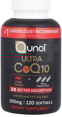 Qunol, Ultra CoQ10, 100 mg, 120 Softgels