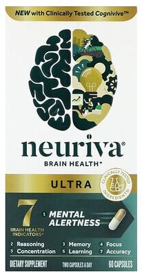 Schiff, Neuriva Brain Health, Ultra, 60 Capsules