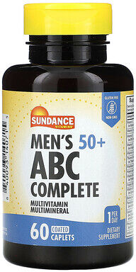 Sundance Vitamins, Men's 50+, ABC Complete Multivitamin Multimineral, 60 Coated Caplets
