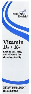 Seeking Health, Vitamin D3 + K2 Drops, 1 fl oz (30 ml)