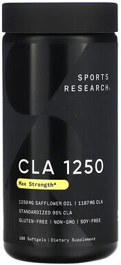 Sports Research, CLA 1250, Max Strength, 1,250 mg, 180 Softgels