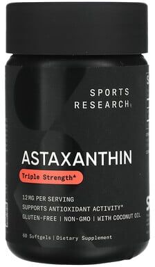 Sports Research, Astaxanthin, Triple Strength, 12 mg, 60 Softgels