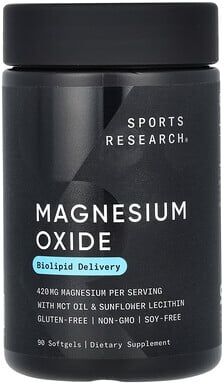 Sports Research, Magnesium Oxide, 420 mg, 90 Softgels