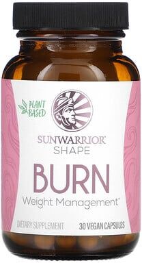 Sunwarrior, Shape, Burn, Weight Management, 30 Vegan Capsules