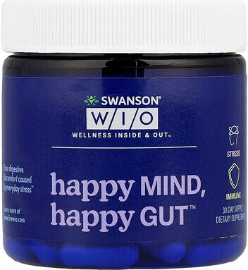 Swanson WIO, Happy Mind, Happy Gut™, 30 Veggie Capsules
