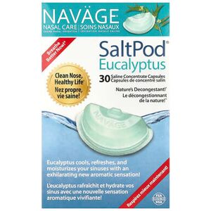Navage, Nasal Care, Saline Nasal Irrigation, SaltPod® Eucalyptus, 30 Saline Concentrate Capsules Navage, Nasal Care, Saline Nasal Irrigation, SaltPod® Eucalyptus, 30 Saline Concentrate Capsules