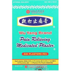 Wu Yang Brand, Pain Relieving Medicated Plaster, 40 Plasters Wu Yang Brand, Pain Relieving Medicated Plaster, 40 Plasters