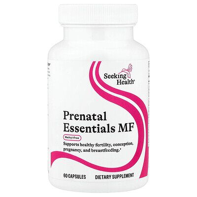 Seeking Health, Prenatal Essentials MF, Methyl-Free, 60 Capsules Seeking Health, Prenatal Essentials MF, Methyl-Free, 60 Capsules