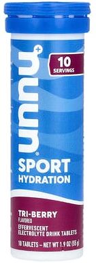 Nuun, Sport Hydration, Effervescent Electrolyte Drink, Tri-Berry, 10 Tablets