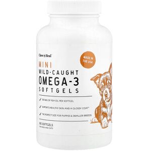 Chew + Heal, Mini Wild-Caught Omega-3 Softgels, For Dogs and Cats, 180 Softgels Chew + Heal, Mini Wild-Caught Omega-3 Softgels, For Dogs and Cats, 180 Softgels