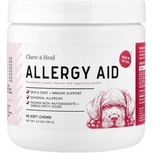 Chew + Heal, Allergy Aid, For Dogs, 90 Soft Chews, 6.9 oz (198 g) Chew + Heal, Allergy Aid, For Dogs, 90 Soft Chews, 6.9 oz (198 g)