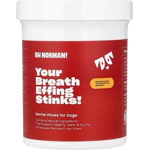 Oh Norman, Your Breath Stinks! Dental Wipes For Dogs, 50 Wipes Oh Norman, Your Breath Stinks! Dental Wipes For Dogs, 50 Wipes
