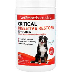 VetSmart Formulas, Critical Digestive Restore Soft Chew, For Dogs, 60 Soft Chews, 6.3 oz (180 g) VetSmart Formulas, Critical Digestive Restore Soft Chew, For Dogs, 60 Soft Chews, 6.3 oz (180 g)