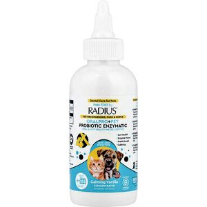RADIUS, Pets Too™, OralPro + Pet Probiotic Enzymatic, Oral & Gut Health Water Additive, Calming Vanilla, 4 oz (118 ml) RADIUS, Pets Too™, OralPro + Pet Probiotic Enzymatic, Oral & Gut Health Water Additive, Calming Vanilla, 4 oz (118 ml)