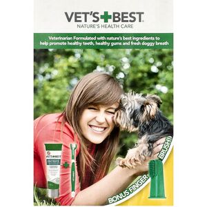 Vet's Best, Dental Care Kit with Finger Brush, For Dogs, 3 Piece Set Vet's Best, Dental Care Kit with Finger Brush, For Dogs, 3 Piece Set