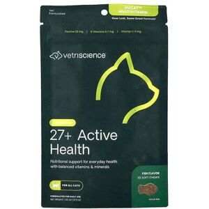 VetriScience, NuCat™ Multivitamin, For All Cats, Fish, 30 Soft Chews, 1.32 oz (37.5 g) VetriScience, NuCat™ Multivitamin, For All Cats, Fish, 30 Soft Chews, 1.32 oz (37.5 g)