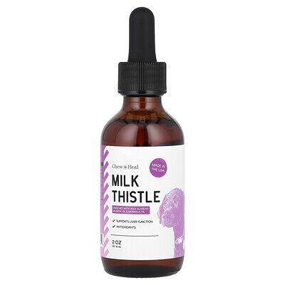 Chew + Heal, Milk Thistle, For Dogs, 2 oz (60 ml) Chew + Heal, Milk Thistle, For Dogs, 2 oz (60 ml)