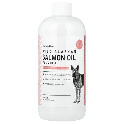 Chew + Heal, Wild Alaskan Salmon Oil Formula, For Dogs, 16 fl oz (475 ml) Chew + Heal, Wild Alaskan Salmon Oil Formula, For Dogs, 16 fl oz (475 ml)