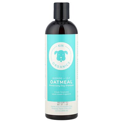 Kin+Kind, Organic Oatmeal Moisturizing Dog Shampoo, Jasmine + Lily, 12 fl oz (354 ml) Kin+Kind, Organic Oatmeal Moisturizing Dog Shampoo, Jasmine + Lily, 12 fl oz (354 ml)
