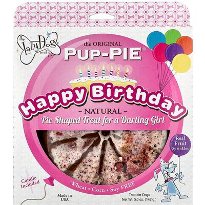 Lazy Dog Cookie, Pup-Pie®, Treat For Dogs, Happy Birthday For A Darling Girl, 5 oz (142 g) Lazy Dog Cookie, Pup-Pie®, Treat For Dogs, Happy Birthday For A Darling Girl, 5 oz (142 g)