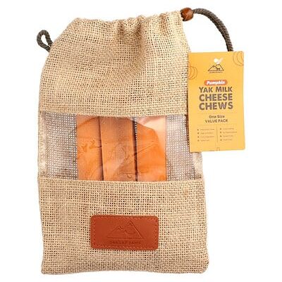 peaksNpaws, Yak Milk Cheese Chews, For Dogs, Pumpkin, 3 Chews, 10.5 oz peaksNpaws, Yak Milk Cheese Chews, For Dogs, Pumpkin, 3 Chews, 10.5 oz