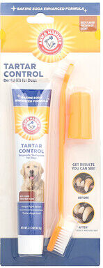 Arm & Hammer, Tartar Control, Dental Kit For Dogs, Beef , 3 Piece Kit